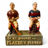 Players Please Irish cigarette resin GAA footballer & Hurley bar figures / Ireland / Vintage