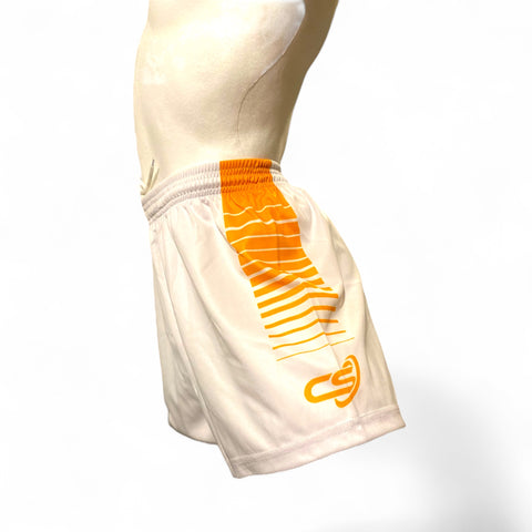 White & Saffron Shorts