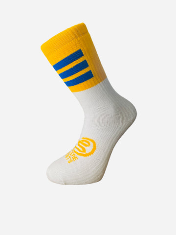 Yellow and Blue Cleere Half Socks