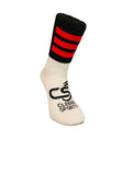 Black & Red Cleere Half Socks