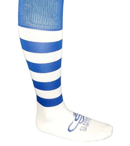 Blue and White Long Socks