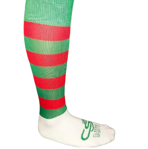 Red and Green Long Socks