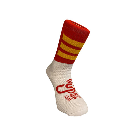 Red & Yellow/Gold Cleere Half Socks