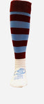 Sky & Maroon Cleere Long Socks