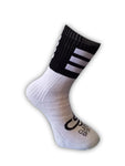 black & white plain half socks