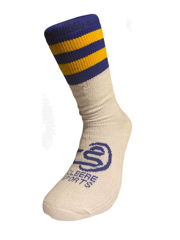 Blue and Gold Cleere Half Socks