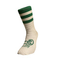 White and Green Cleere Half Socks